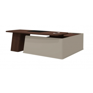 As-24.1 L Стол руководителя 240*196*76 /Дуб дюваль/серый кварц/