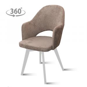 Стул Версаль /Основание 1/каркас белый муар/BALANCE beige (бежевый)/