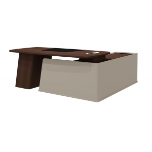 As-20.1 L Стол руководителя 200*196*76 /Дуб дюваль/серый кварц/