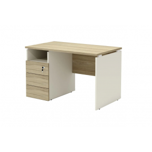 R-11 L Стол с тумбой левый 1200x700x750 мм /Швейцарский вяз/Бежевый/