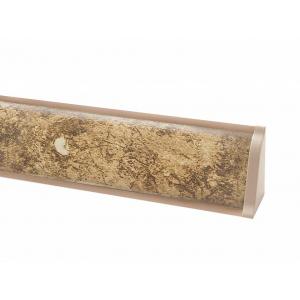 РАСПРОДАЖА! ПЛ 114.240 Плинтус 2400 Мадрид ПРЕМИУМ ( с заглушками) уплотнитель прозрачный