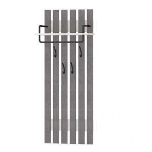 400.24.1 Панель с крючками настенная 600х320х1450 Белый шпон/Бетон темный