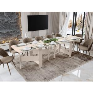 Колибри-13 (02) Кашемир/Белый песок Стол-книжка 350(1670)(3000)х800х750