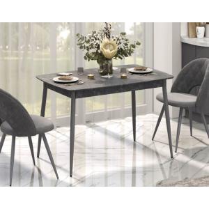 Орфей-55 (02) Мрамор темный/Серый Стол обеденный 1150х750х750