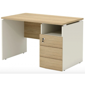 R-11 R Стол с тумбой правый 1200x700x750 мм /Швейцарский вяз/Бежевый/