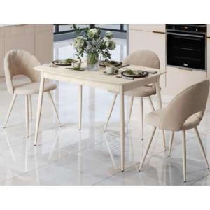 Орфей-55 (01) Стоун крем/Бежевый Стол обеденный 1150х750х750