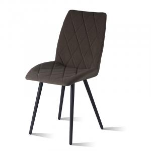 ОМЕГА стул (Текстиль LEONARDO 05 (кофе с молоком)/каркас Черный муар мат.RAL 9005/