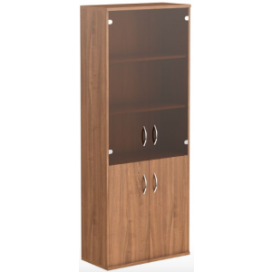 СТ-1.2 Шкаф комбинированный со стеклом 770*365*1975 /орех/