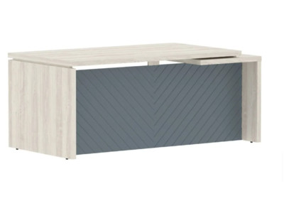 TLCT 189 L Стол руководителя левый 1800x900x750/Сосна Эдмонт/Серо-голубой