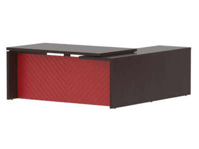 TLCT 1820 L Стол руководителя левый 1800x2000x750/венге магия/красный