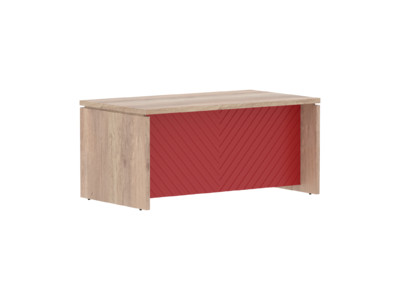 TLST 169H Стол руководителя 1600x900x750 /Дуб Каньон/Красный/