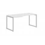 Стол эргономичный левый XQCET 169 L  1600x900x750 /Белый/Алюминий/