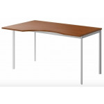 Стол эргономичный левый CA-2S(L)  1400x900x755 /Орех Французский/Алюминий/