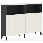 Греденция JMGR 1745  1706x432x1305 мм/Ясень белый/Антрацит/