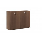 Шкаф средний 4 двери 101 724  1620x440x1195 мм/Орех/Хром/