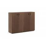 Шкаф средний 4 двери 101 724  1620x440x1195 мм/Орех/Черный/