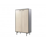 Шкаф закрытый 240H002  1002x451x1652 мм/Дуб светлый/Антрацит/