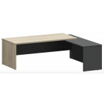 Стол руководителя с приставкой правый КZР-22 R  2200x2000x750 мм/Кронберг/Графит/