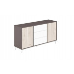 Греденция SR.305  1596x450x830 мм/Дуб Тоскана/Белый/Вольфрам/