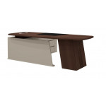 As-24.1 R Стол руководителя 240*196*76 /Дуб дюваль/серый кварц/