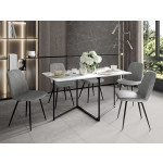 Колибри-16 (02) Белый шпон/Черный Стол-книжка 80(1500)х800х760