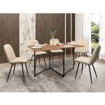 Колибри-16 (03) Дуб Вотан/Черный Стол-книжка 80(1500)х800х760