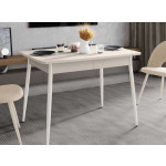 Орфей-28.4 (01) Сосна Астрид/Белый Стол обеденный 1120(1920)х750х760
