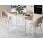 Орфей-55 (01) Стоун крем/Бежевый Стол обеденный 1150х750х750