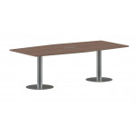 ПРГ-4 Стол для переговоров 2400x1200x750 мм /ясень шимо/серебряный/