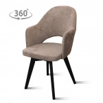 Стул Версаль /Основание 1/каркас черный муар/BALANCE beige (бежевый)/