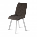 ОМЕГА стул (Текстиль LEONARDO 05 (кофе с молоком)/каркас Белая муар RAL 9003/