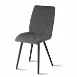 ОМЕГА стул (Текстиль LEONARDO 14 (серый)/каркас Графит RAL 7024/