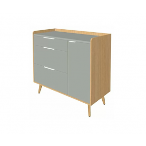 Греденция Rem-36  1210x550x1160 мм/Дуб Сорано/Серый софт/