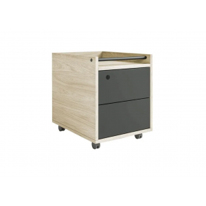 Тумба подкатная 240T006  404x520x489 мм/Дуб светлый/Графит/