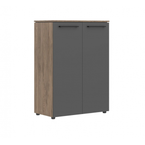 Шкаф с глухими средними дверьми Enio MMC 85.1  854x423x1188/Кария Пальмира/Антрацит/