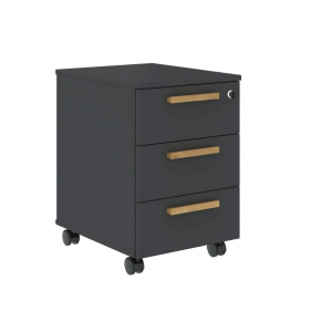 Тумба мобильная FMC-3D  408x504x600 /Графит/Графит/Дуб/