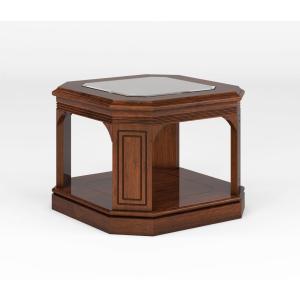 IN12 Столик журнальный 600*600*450h /шпон Американского ореха ТА06В/