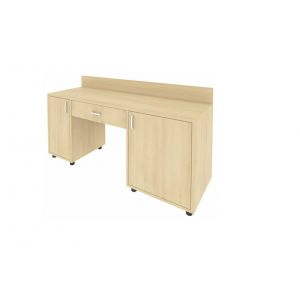 Стол с 2-мя тумбами и бортиком, тумба под холод.прав. С-СТ-170 Пр /1700x550x750 мм/Акация лорка/