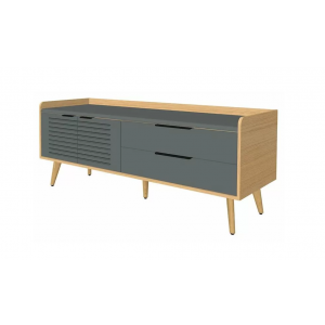 Тумба опорная правая  Rem-33 R  1600x550x650/ Дуб Сорано/Графит/
