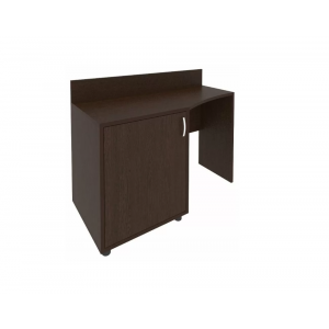 Стол (узкий) с тумбой и бортиком, тумба под холодильник левая С-СТУ-120 Л /1200x550x750/Венге цаво/
