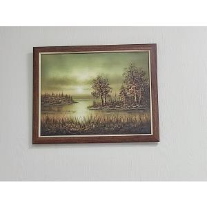 ЛИКВИДАЦИЯ! Картина Карелия в коричневых тонах 480*380