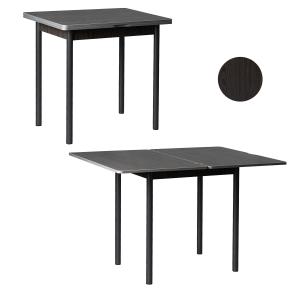 ДУЭТ 4 Стол обеденный раскладной (800*600/1200*750мм) /ЛДСП Ясень Анкор темный, опоры коричневые/