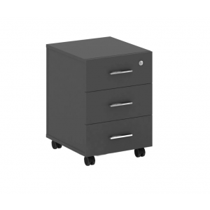 Тумба мобильная FRU.TM-2  420x460x587 мм/Черный/Базальт/