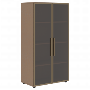 VMCS 80.2 Шкаф со стеклянными дверьми в металлической раме 800х430х1517 /Кобра/Аметист/