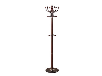 Вешалка-стойка BRABIX CR-282, металл/мрамор, 1,8 м, на диске диам.38см, 6крючков+4доп, коричн,601745