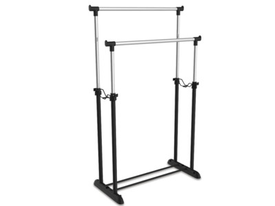 Вешалка для плечиков SHT-WR4150, 1615х860х440 мм, пластик/металл, черная/хром