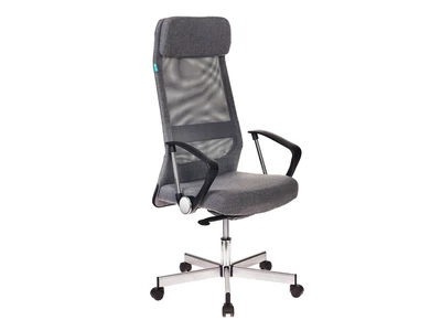 Кресло руководителя Бюрократ T-995HOME/GREY,серый TW-04+ 10-128 сетка/ткань крестовина металл