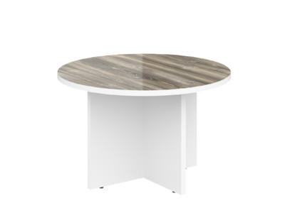 MORRIS MCT 120 Стол для переговоров 1200x1200x750/Дуб базель/белый/