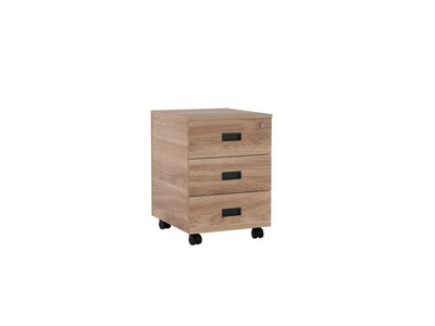 LVP19030306 Тумба подкатная с 3 ящиками 43x50x60 /Орех бренди/