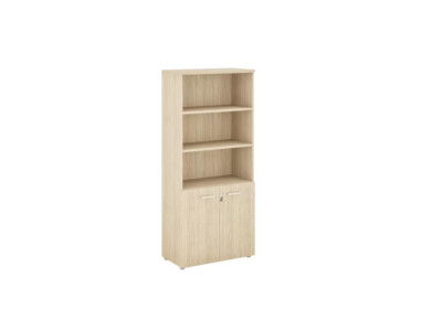FERMO Шкаф открытый 72H003 800x420x1820 /cветлый дуб/белый/